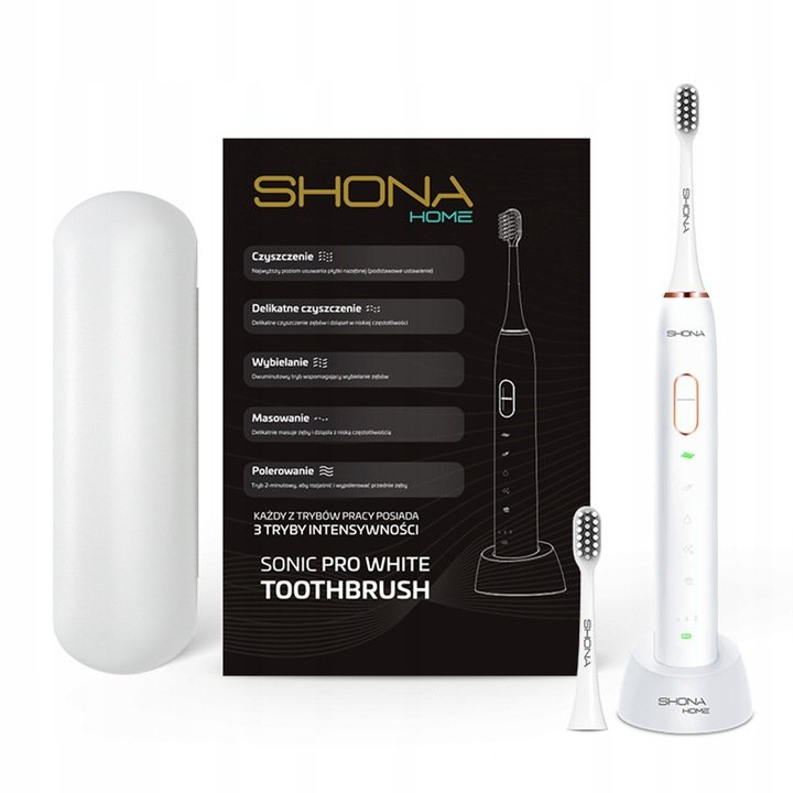 Elektrický zubní kartáček Shona Pro White SH072090 (SONIC PRO WHITE)